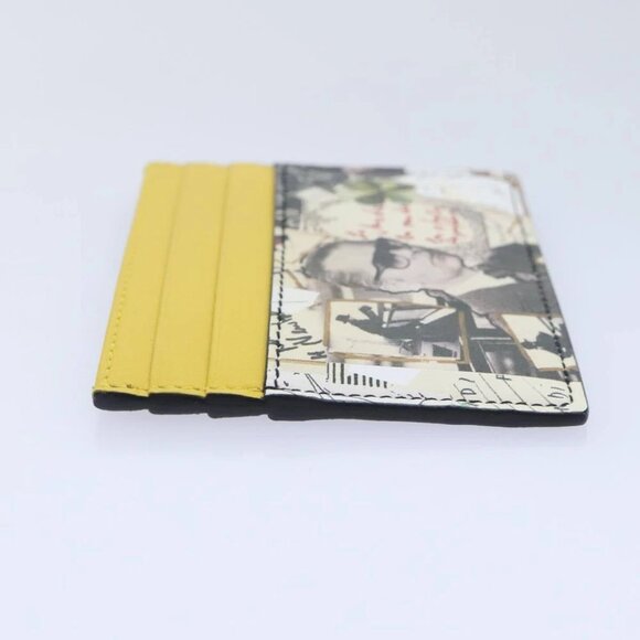 FENDI Card Case Leather Yellow Auth ac3270V - Picture 4 of 14